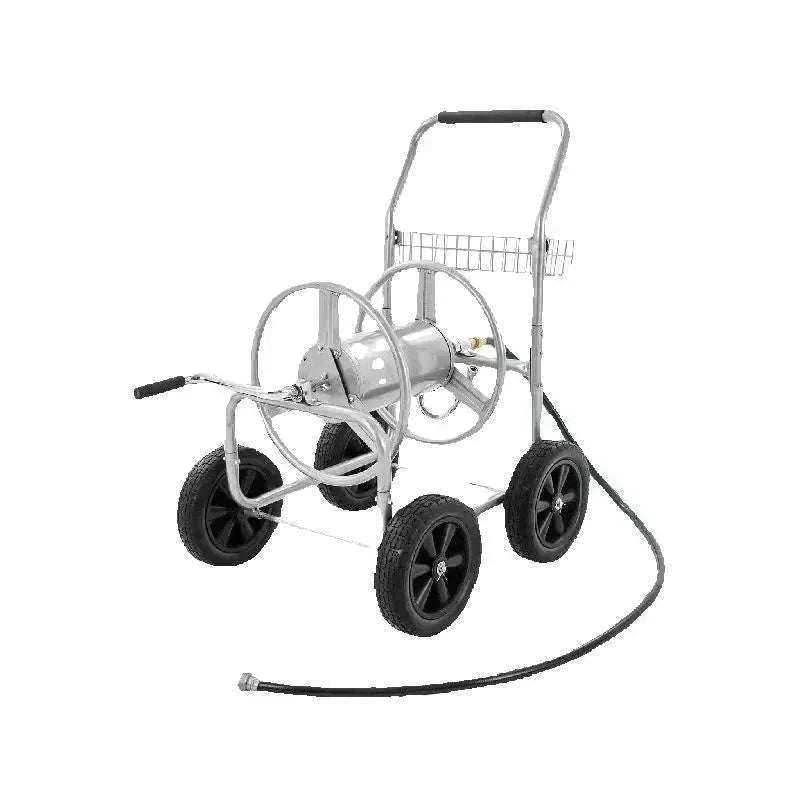 300ft Garden Hose Reel Cart with Wheels, Steel Frame & Crank Handle-300FT / 5/8'' / 200ft|United States