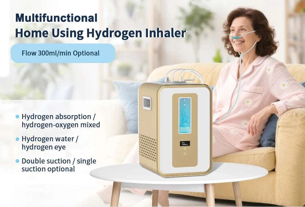 300ml Hydrogen Inhalation Machine with Dual Outlet & Timer Control-US