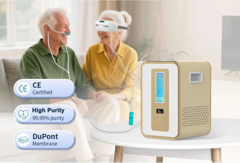 300ml Hydrogen Inhalation Machine with Dual Outlet & Timer Control-US