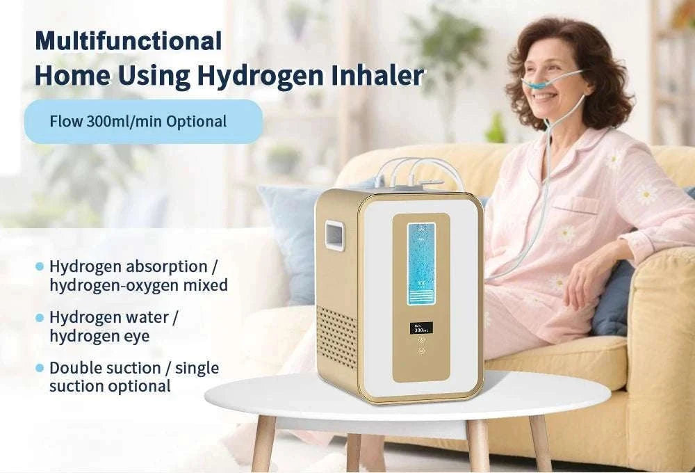 300ml Hydrogen Inhalation Machine with Dual Outlet & Timer Control-US
