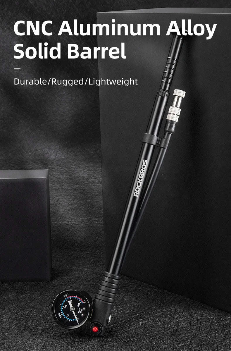 300PSI Bicycle Shock & Tire Pump with Gauge for MTB & Road-42320003001