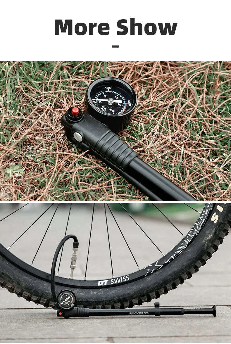 300PSI Bicycle Shock & Tire Pump with Gauge for MTB & Road-42320003001
