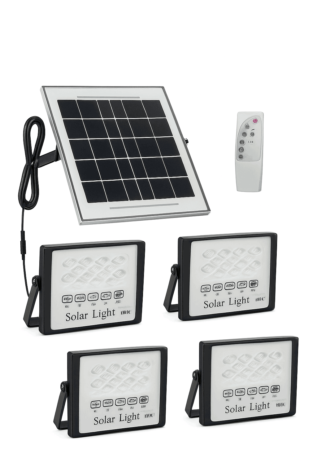 300W LED Solar Street Lights for Outdoor Security Lighting-WHITE / United States