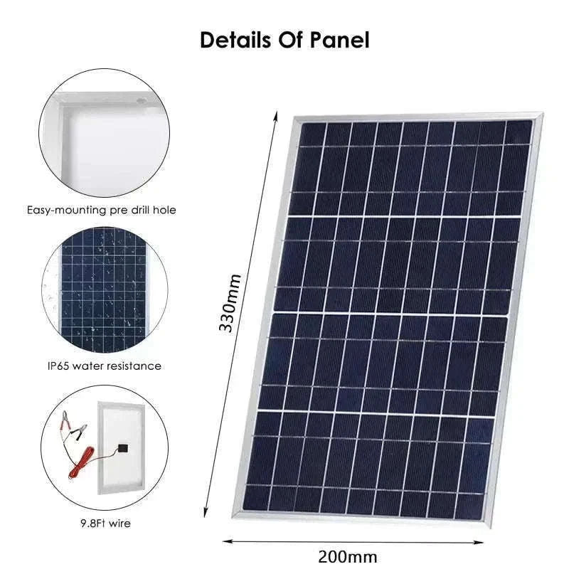 300W Solar Panel Kit for Portable 12V Power and Charging-with 30A controller