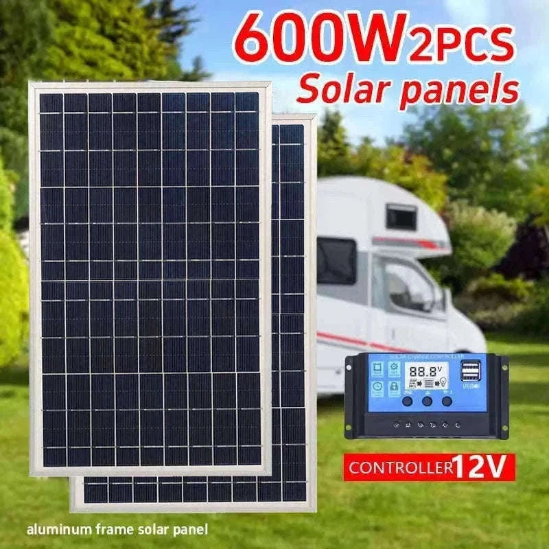300W Solar Panel Kit for Portable 12V Power and Charging-with 30A controller