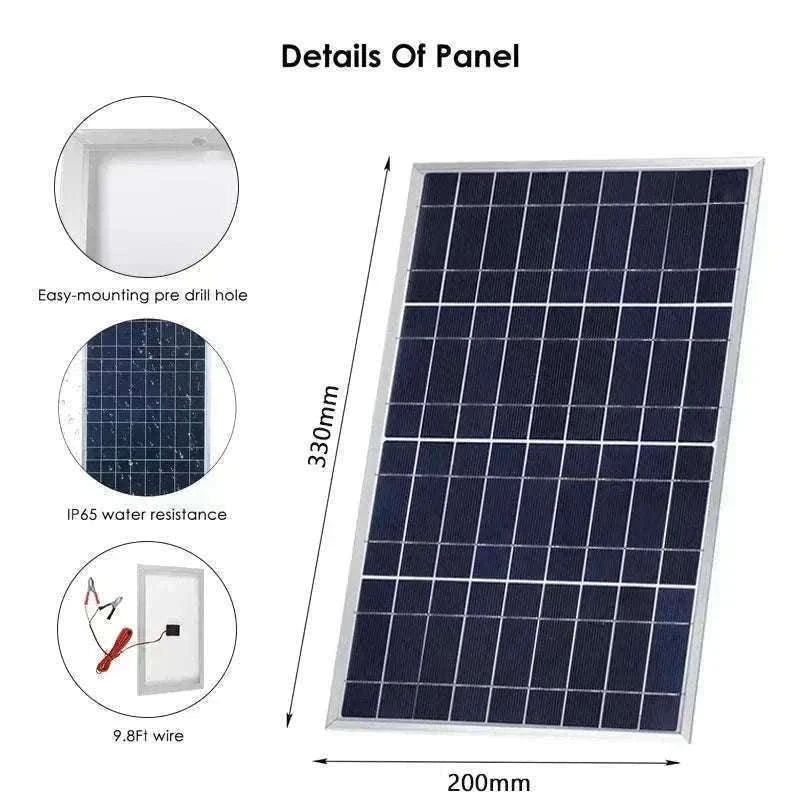 300W Solar Panel Kit for Portable 12V Power and Charging-with 30A controller