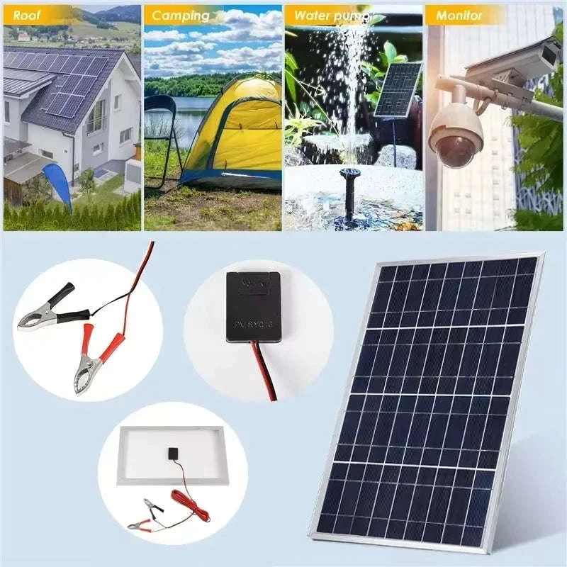 300W Solar Panel Kit – Portable 12V Power for Home, Camping & Outdoor Charging-with 30A controller
