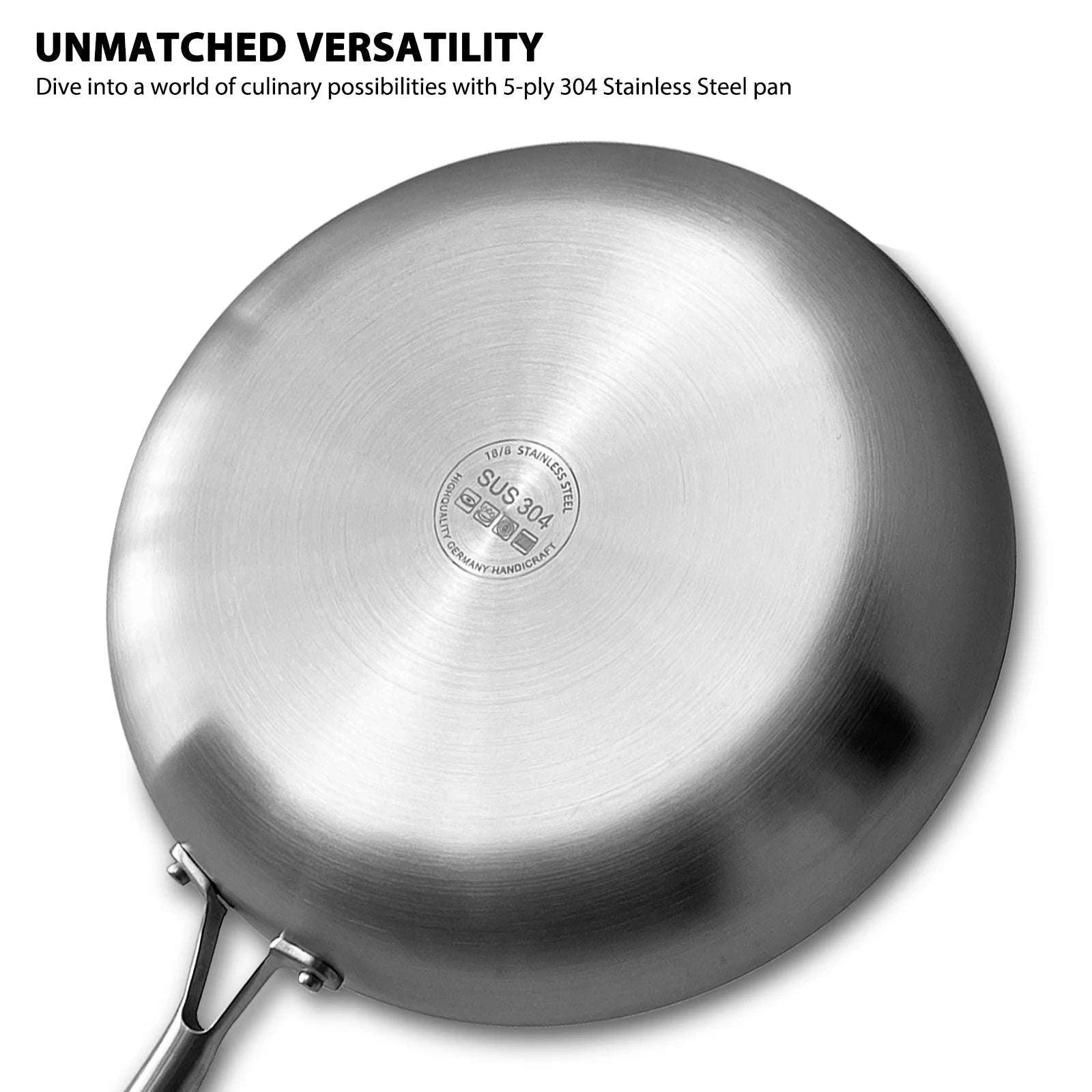 304 Stainless Steel Frying Pan-22cm / Frying Pan