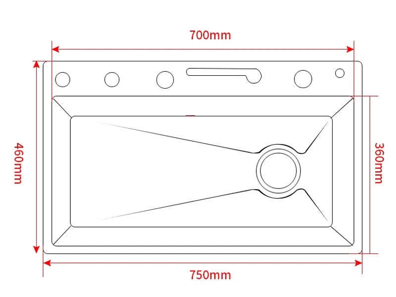 304 Stainless Steel Kitchen Sink with Digital Display Waterfall Faucet-Set A-Brush Gold / United States