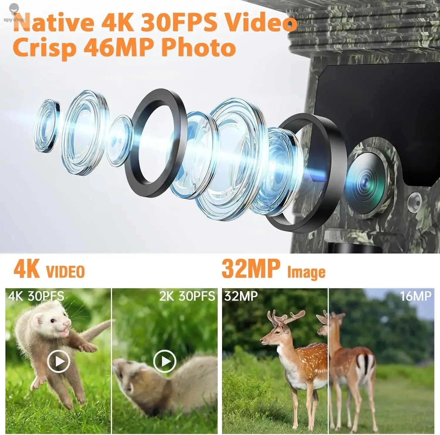 30MP 2K Solar Panel Hunting Camera Infrared Night Vision Monitoring Wildlife Trap Trail Camera Video Photo Recorder Cam