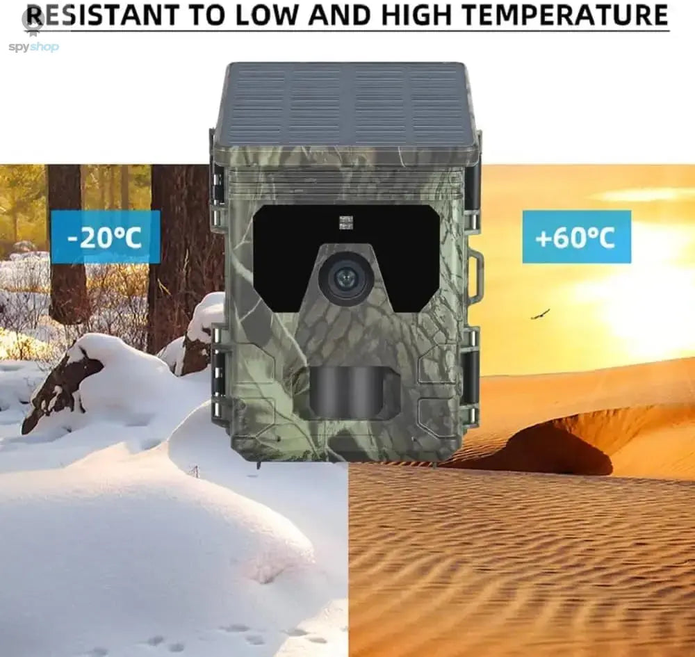 30MP 2K Solar Panel Hunting Camera Infrared Night Vision Monitoring Wildlife Trap Trail Camera Video Photo Recorder Cam