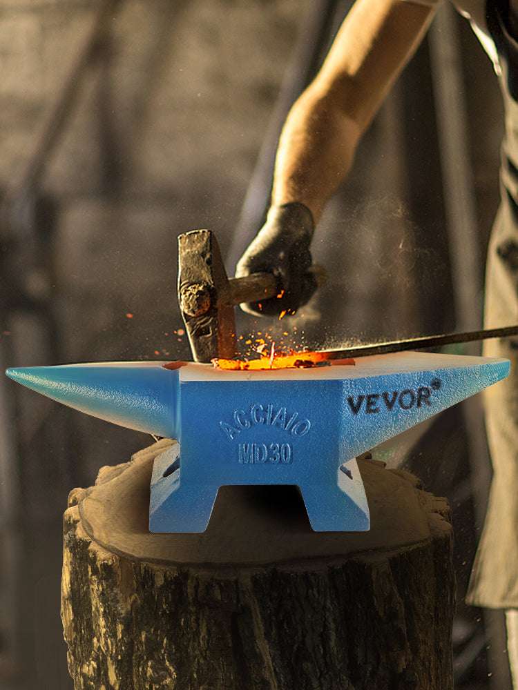 30kg Steel Blacksmith Anvil with Dual Horns & Hardy Hole-spain
