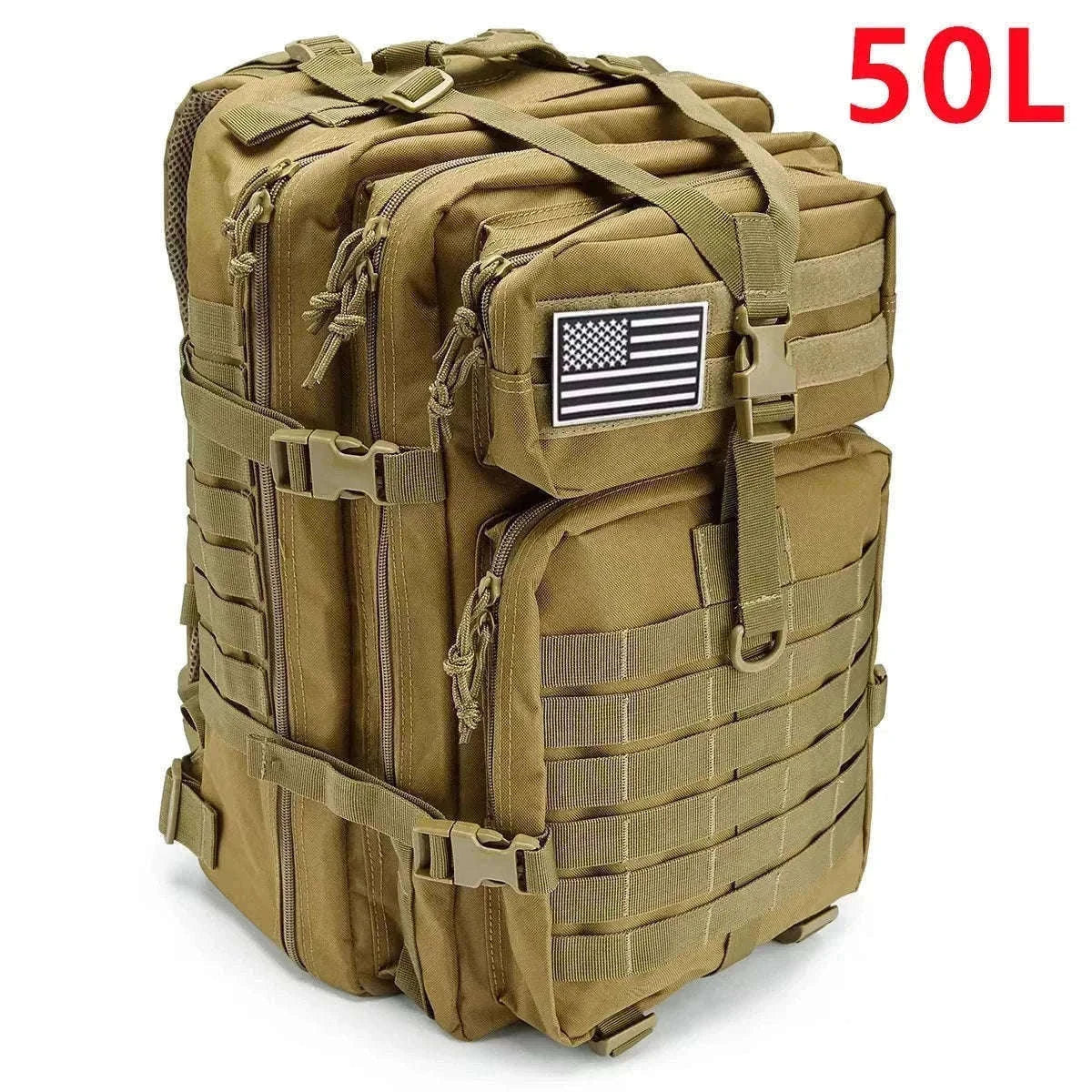 30L/50L Tactical Backpack for Hunting, Hiking and Travel-50L Black