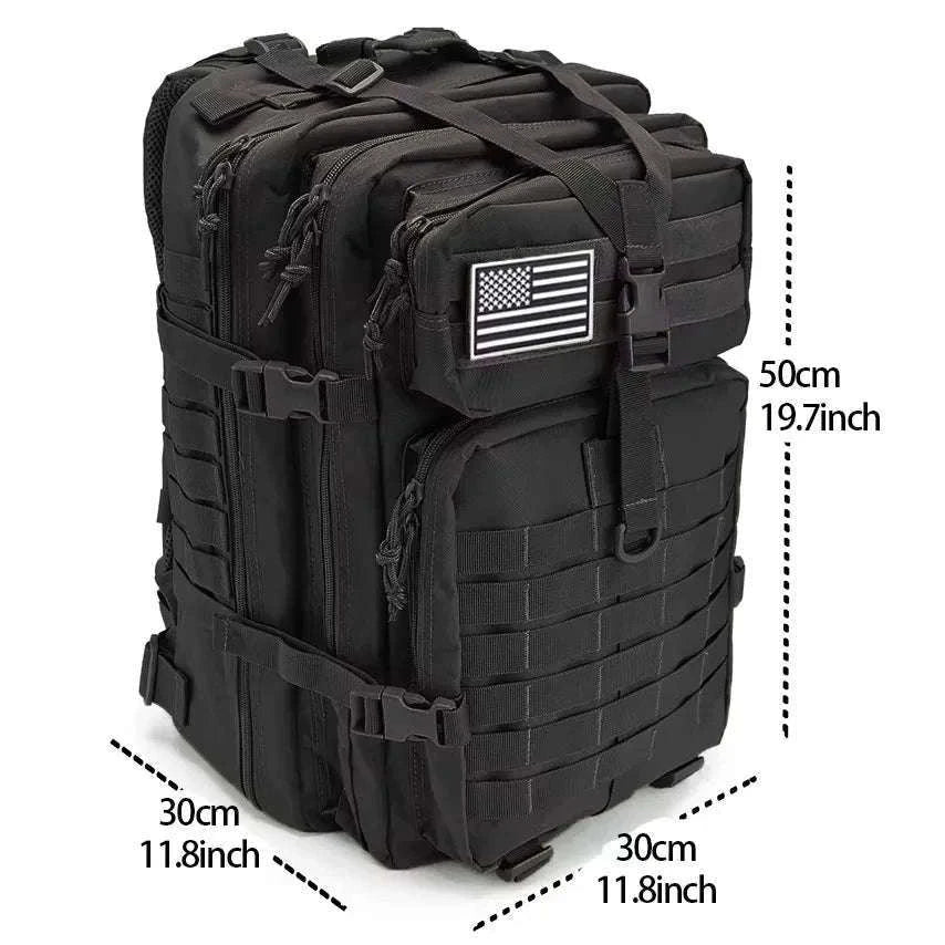 30L/50L Tactical Backpack for Hunting, Hiking and Travel-50L Black