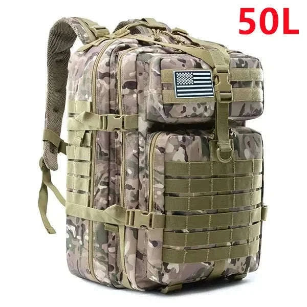 30L/50L Tactical Backpack for Hunting, Hiking and Travel-50L Black