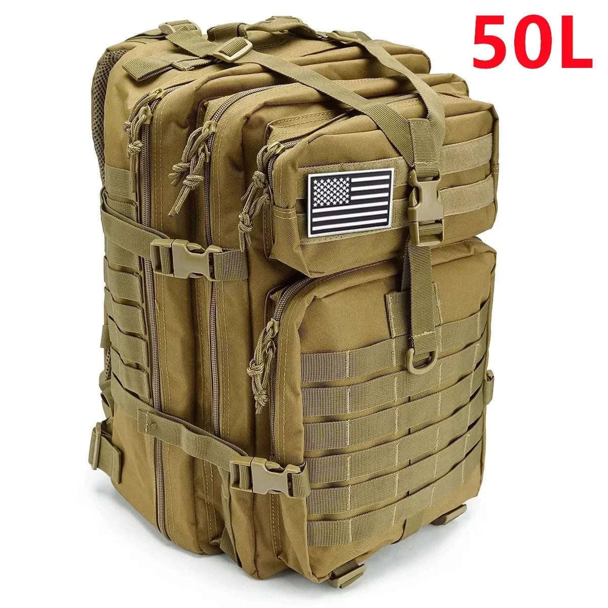 30L/50L Tactical Backpack for Hunting, Hiking and Travel-50L Black