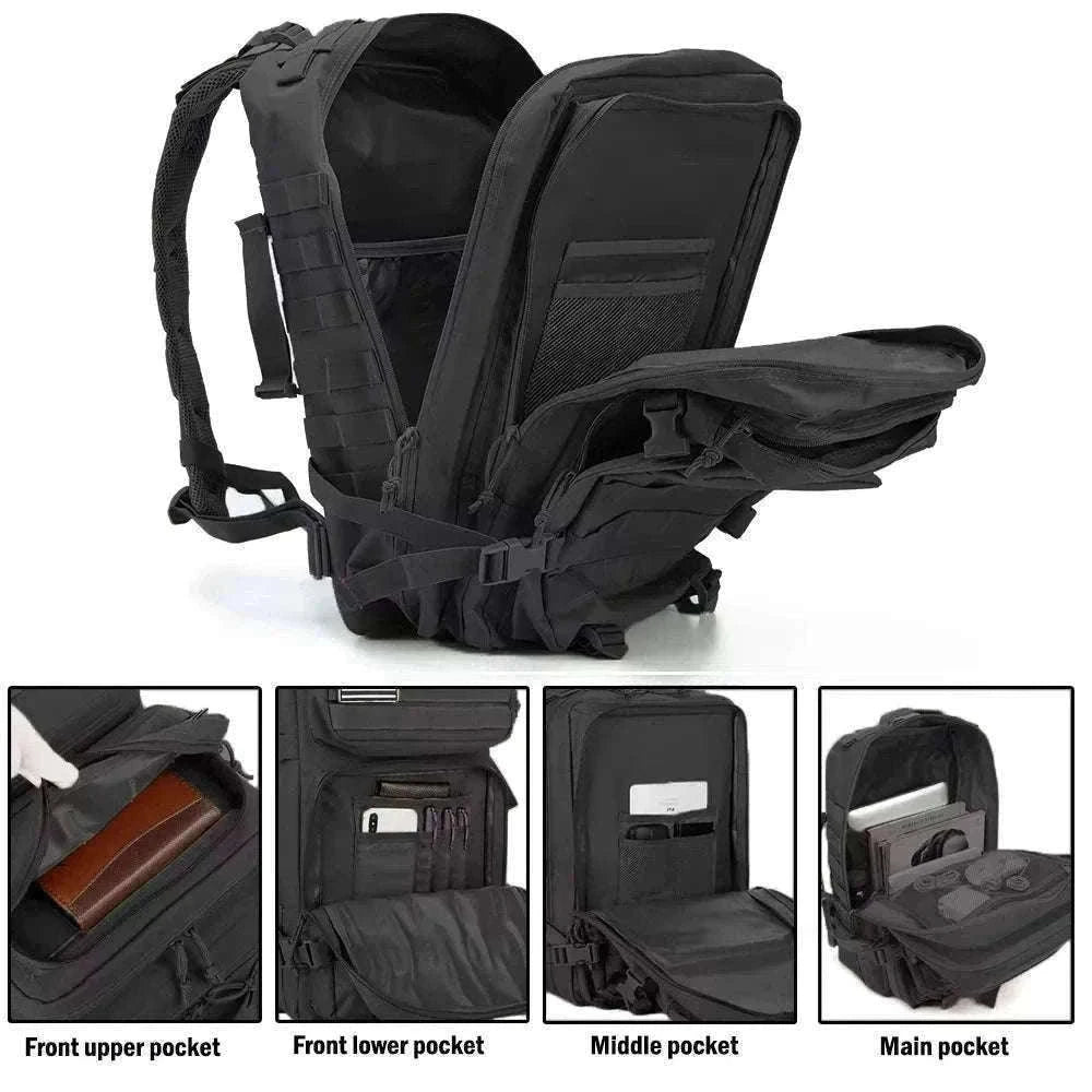 30L/50L Tactical Backpack for Hunting, Hiking and Travel-50L Black