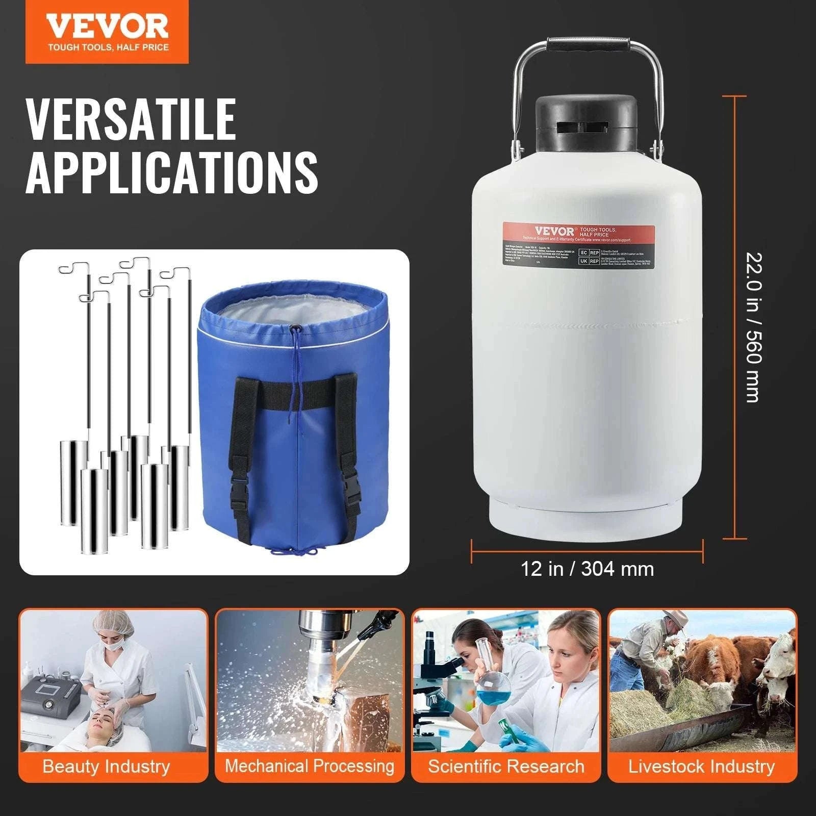 30L Liquid Nitrogen Tank Dewar with Long Storage Time & Canisters-3L / spain
