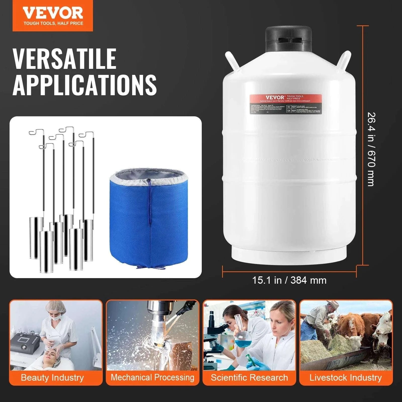 30L Liquid Nitrogen Tank Dewar with Long Storage Time & Canisters-3L / spain