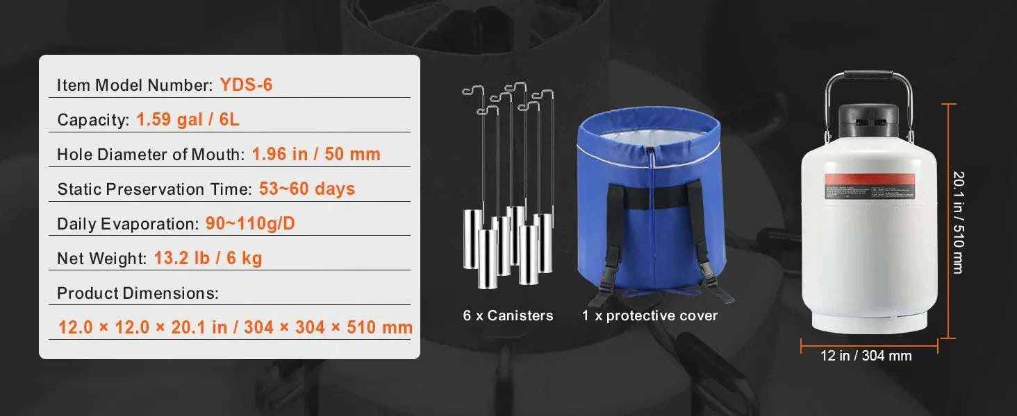 30L Liquid Nitrogen Tank Dewar with Long Storage Time & Canisters-3L / spain