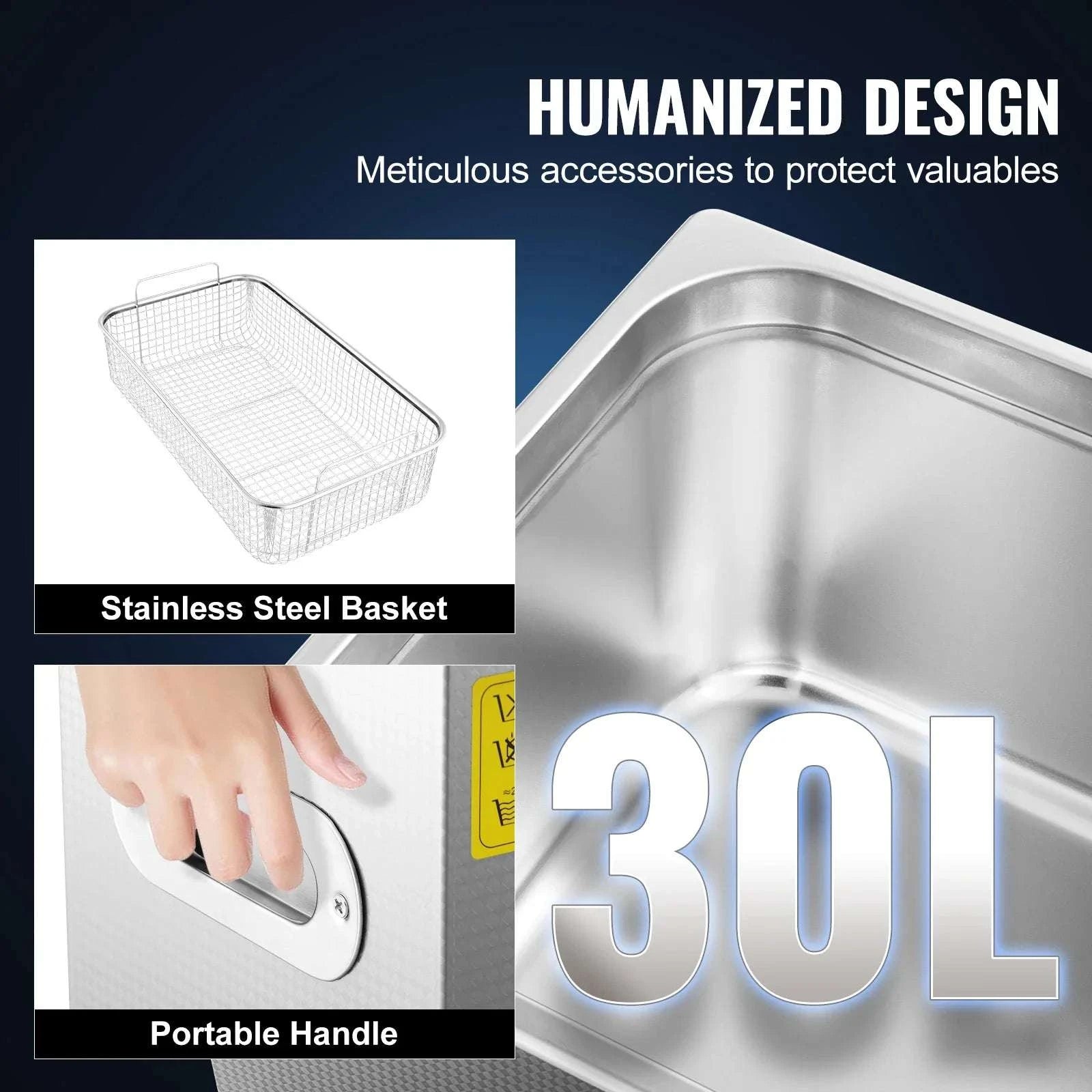 30L Ultrasonic Cleaner with Heater & Timer for Deep Precision Cleaning-30L / CZECH REPUBLIC