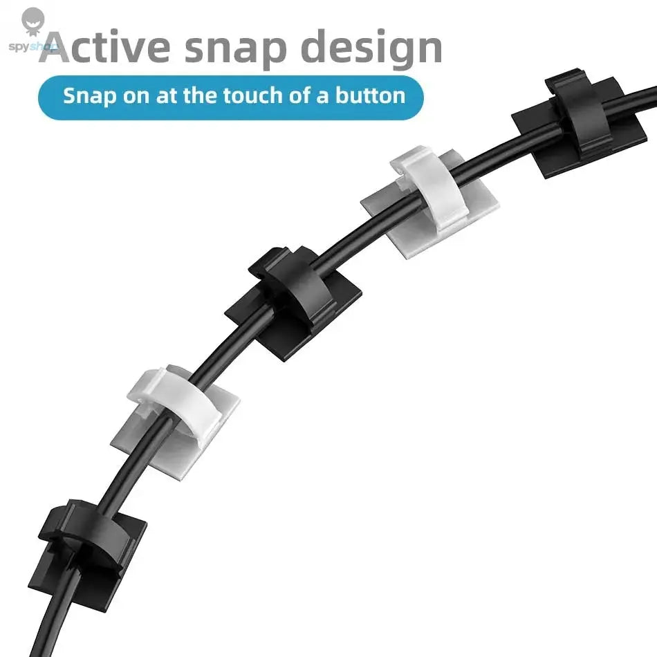 30pcs Cable Organizer Clips Cord Holder Desktop Workstation Wire Manager USB Charging Data Line Bobbin Winder Cable Management Spy-shop.com