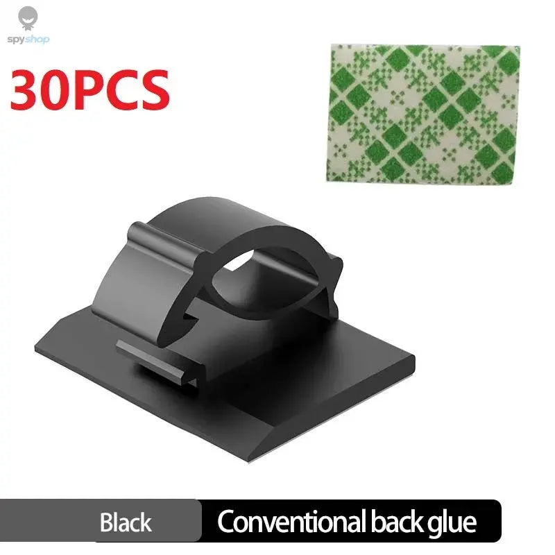 30pcs Cable Organizer Clips Cord Holder Desktop Workstation Wire Manager USB Charging Data Line Bobbin Winder Cable Management Spy-shop.com