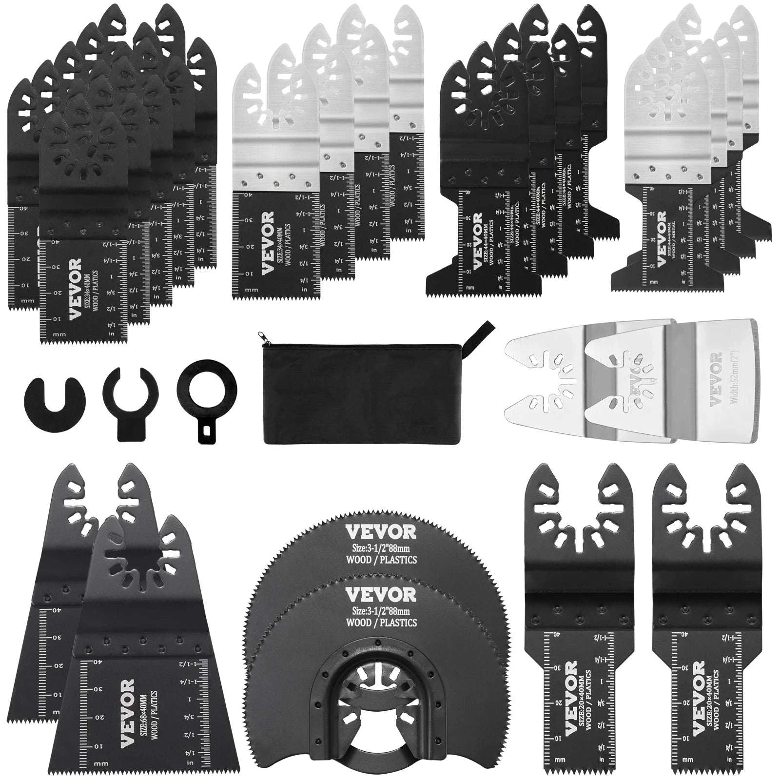 30PCS Oscillating Multi Tool Blade Kit Universal Quick Release Set-30 PCS / United States