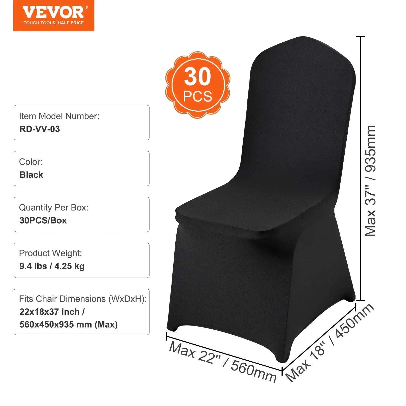 30PCS Spandex Chair Cover for Weddings and Events-50pcs / Germany