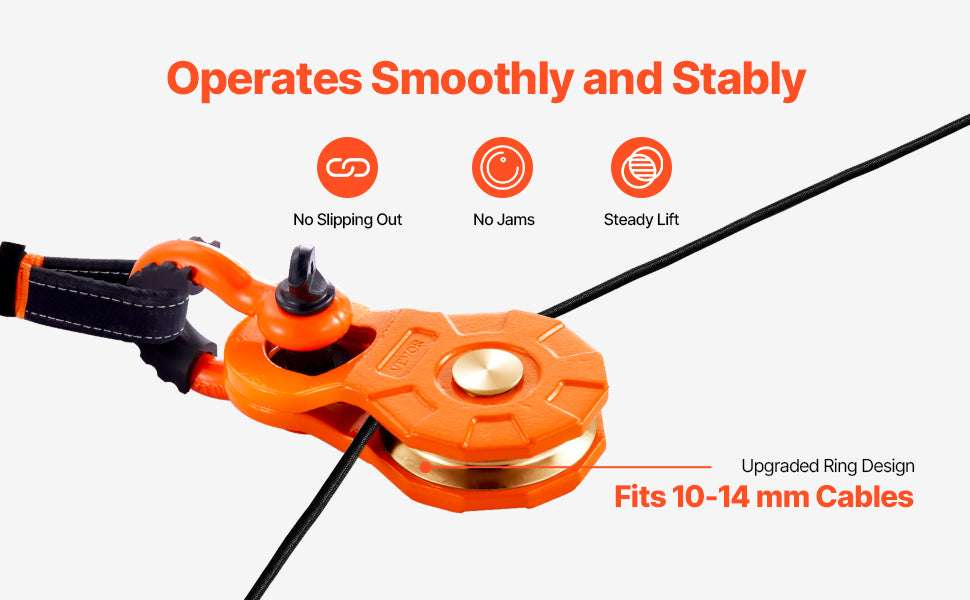 30T Snatch Block Pulley for Winch Recovery 0.4–0.55" Rope-30T / United States