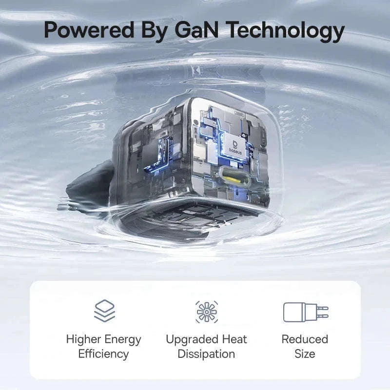 30W GaN USB-C Fast Charger PD 3.0 for iPhone & Tablets-EU Plug White