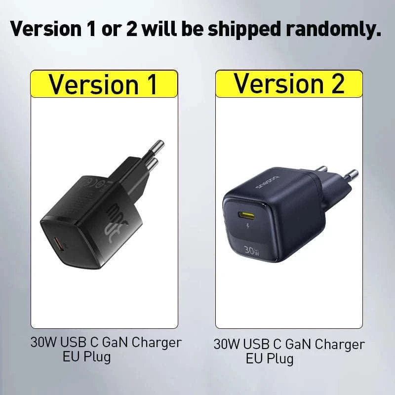 30W GaN USB-C Fast Charger PD 3.0 for iPhone & Tablets-EU Plug White