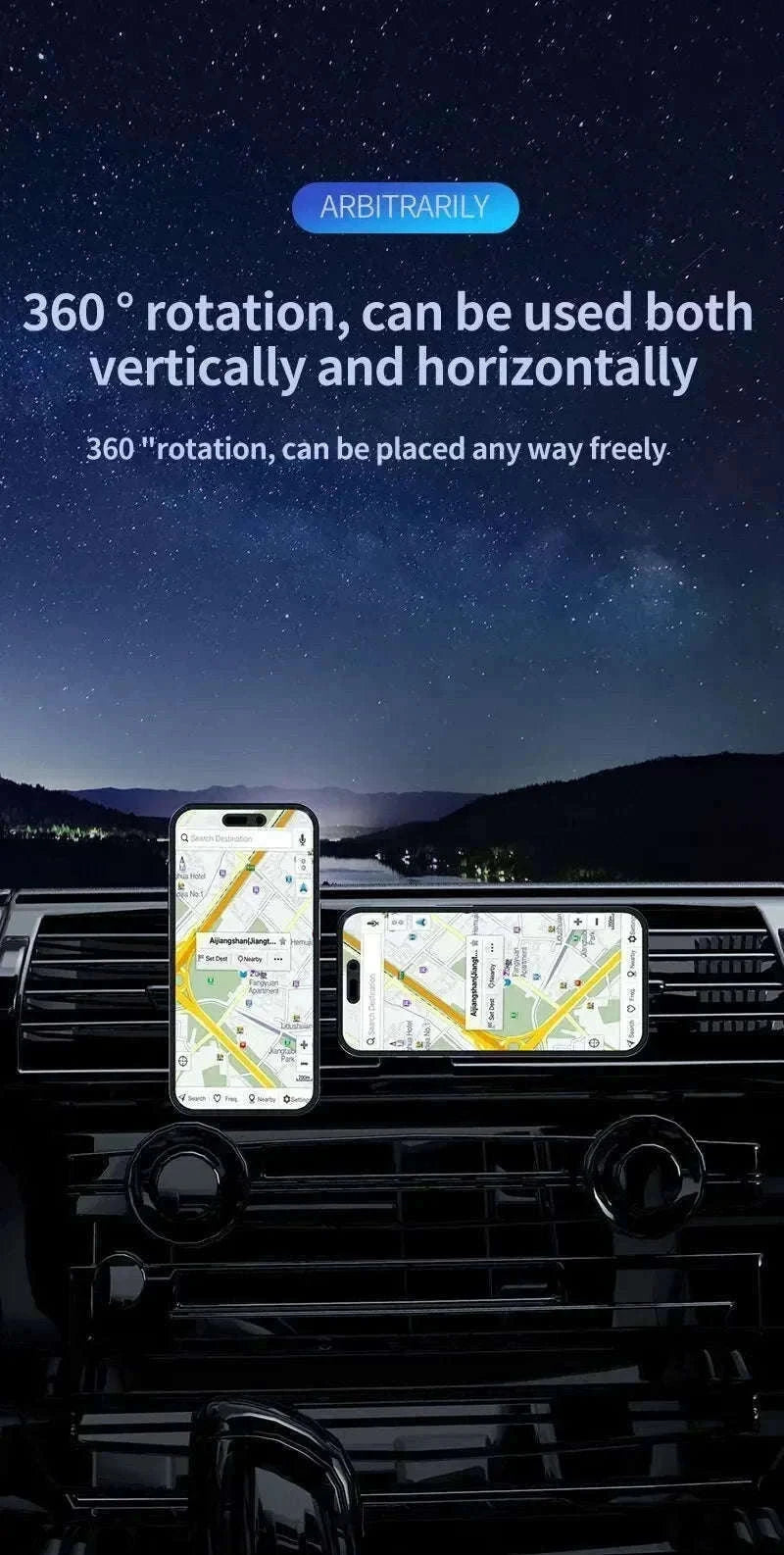30W Magnetic Car Wireless Charger with RGB Lighting-RGB With Cable