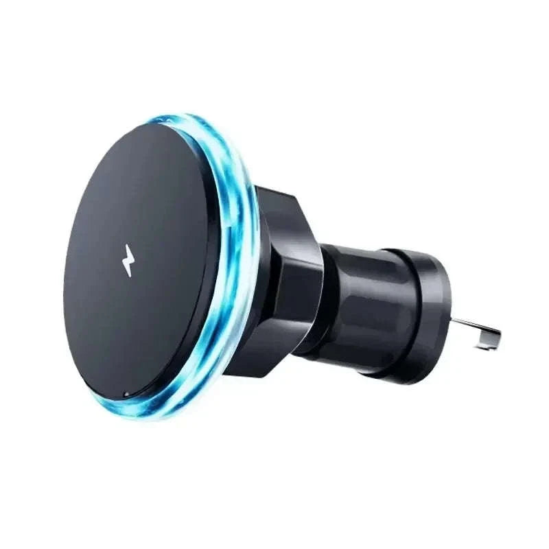 30W Magnetic Car Wireless Charger with RGB Lighting-RGB With Cable