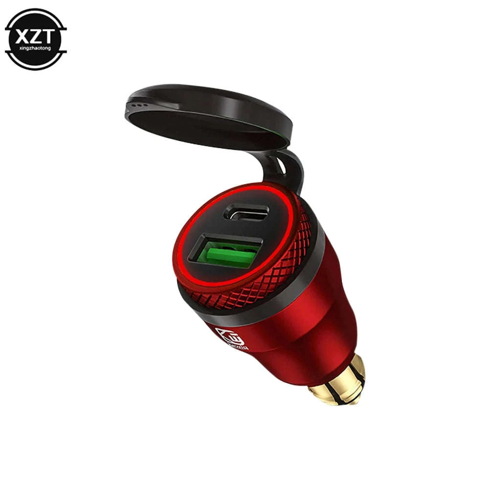30W Waterproof Motorcycle USB Charger Adapter for DIN Socket-E