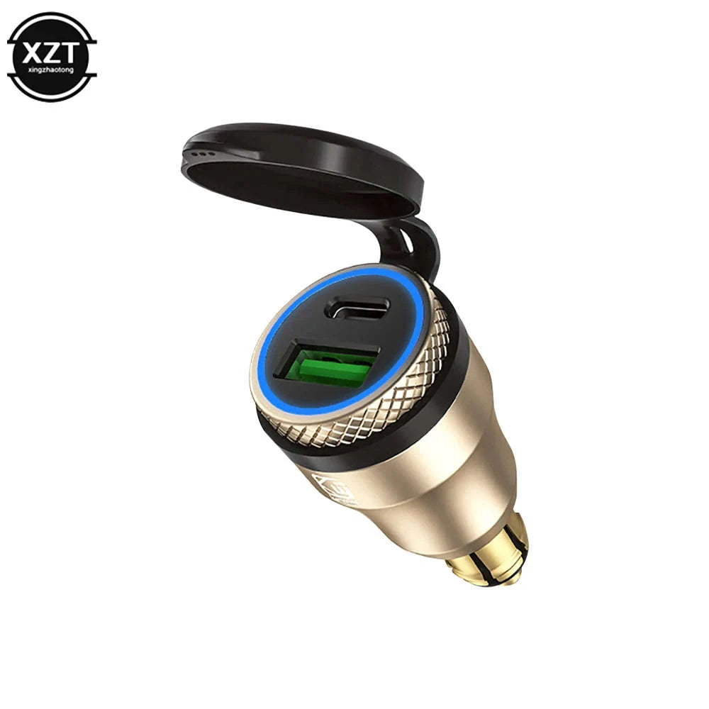 30W Waterproof Motorcycle USB Charger Adapter for DIN Socket-E