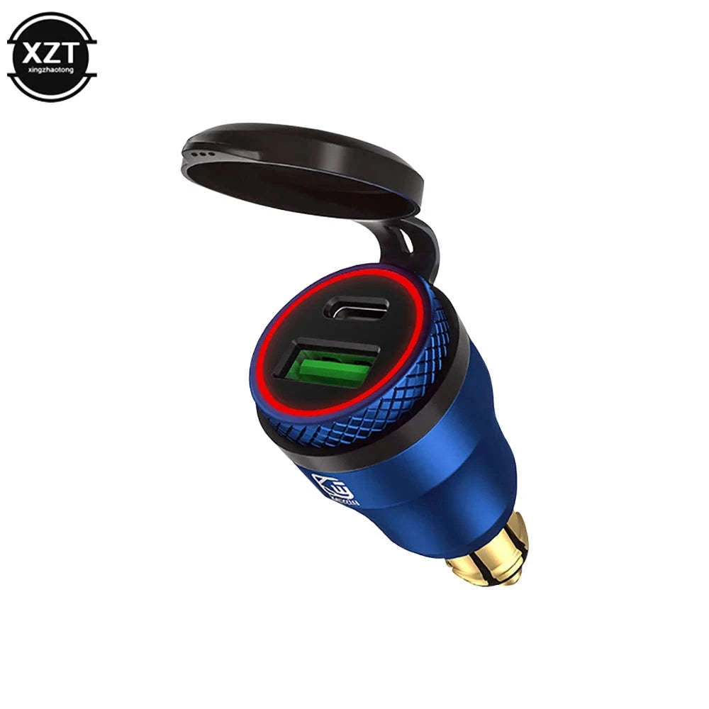 30W Waterproof Motorcycle USB Charger Adapter for DIN Socket-E