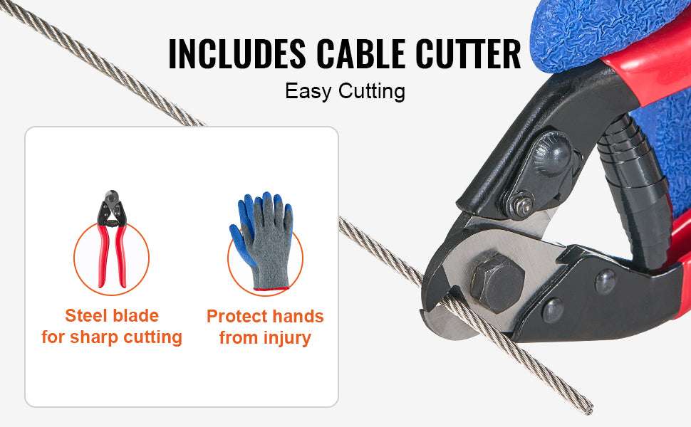 316 Stainless Steel Wire Rope Kit 1/8" 7x7 Cable 600–1000ft-600ft / United States