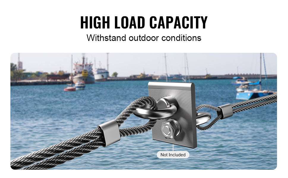 316 Stainless Steel Wire Rope Kit 500ft with Cutter & Gloves-500ft / United States