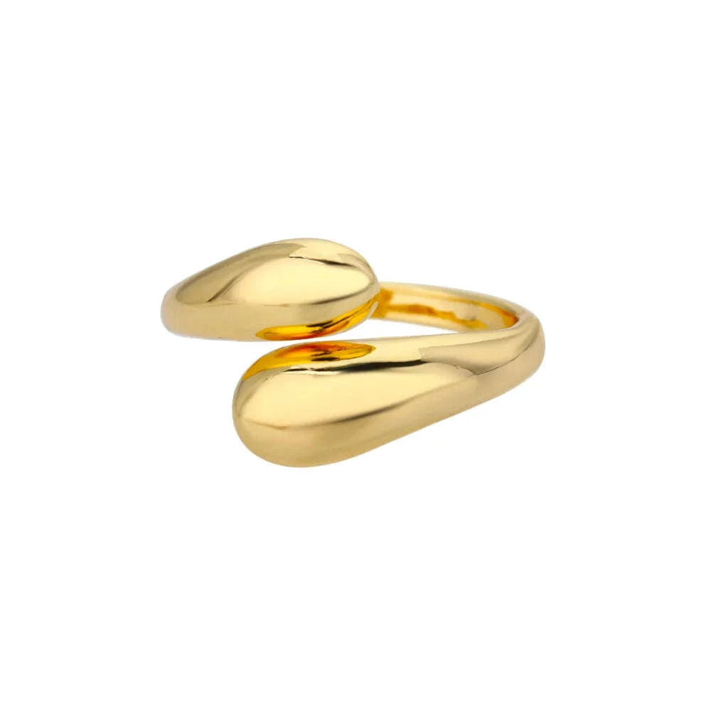 316L Stainless Steel Gold Ring for Women & Couples-JZ3111P-4 / Diameter 17mm / Gold color