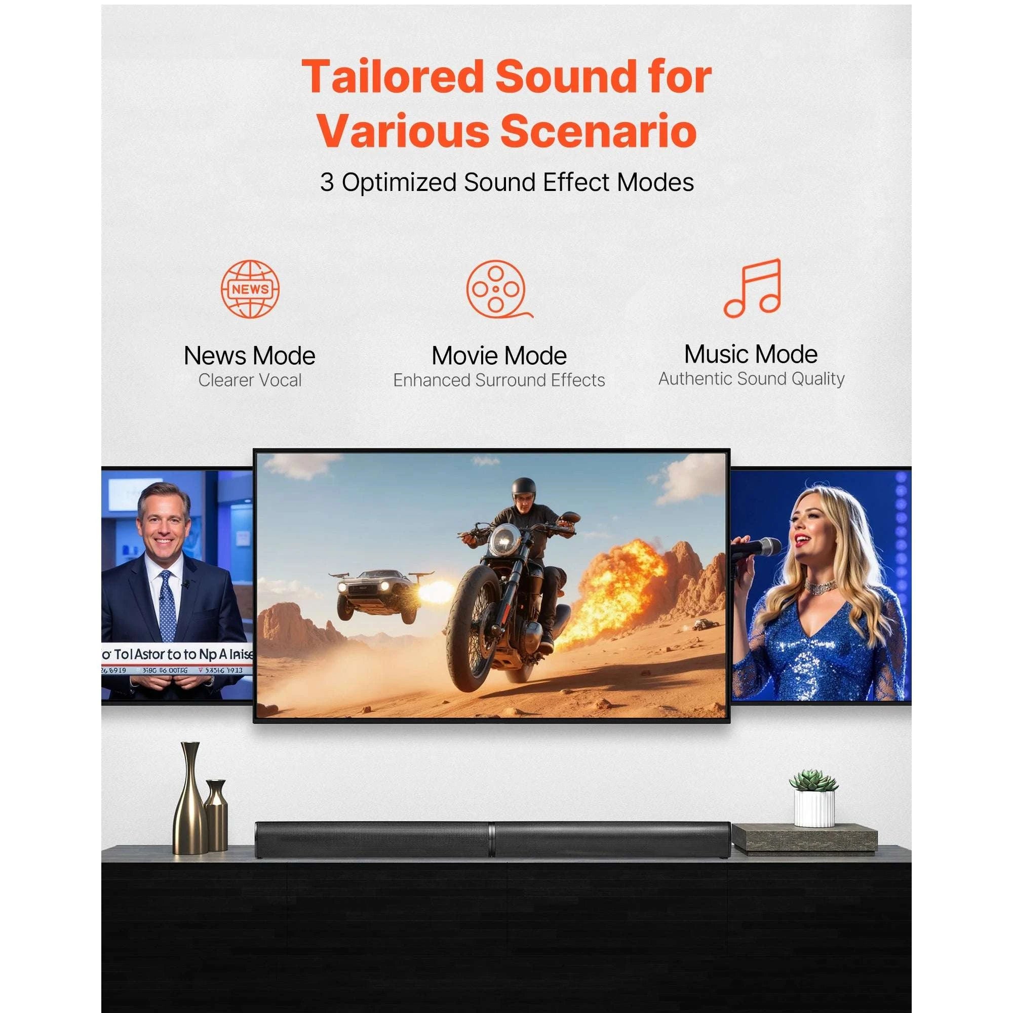 32-Inch Detachable Soundbar 80W Bluetooth TV Speaker System-80W / United States