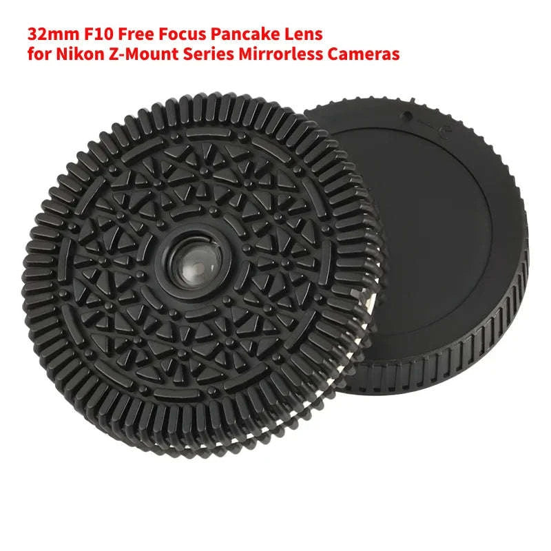 32mm F10 Free Focus Pancake Lens for Mirrorless Cameras-FX-Mount Black