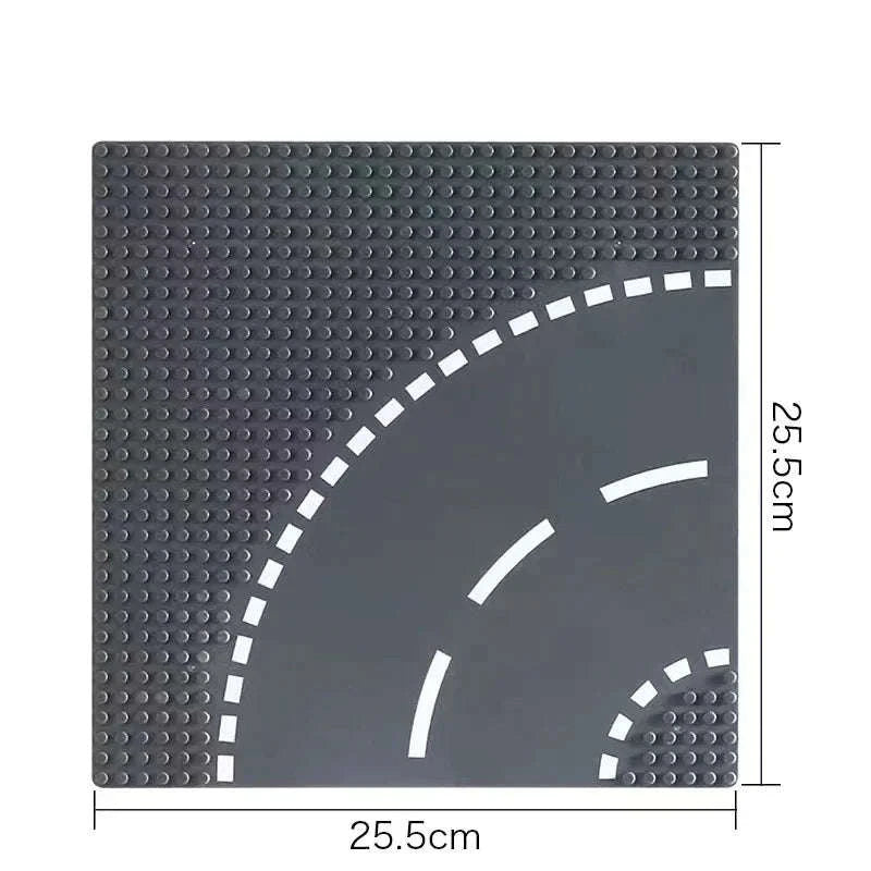 32x32 Building Block Baseplate for Creative City & Road Builds-GREENA