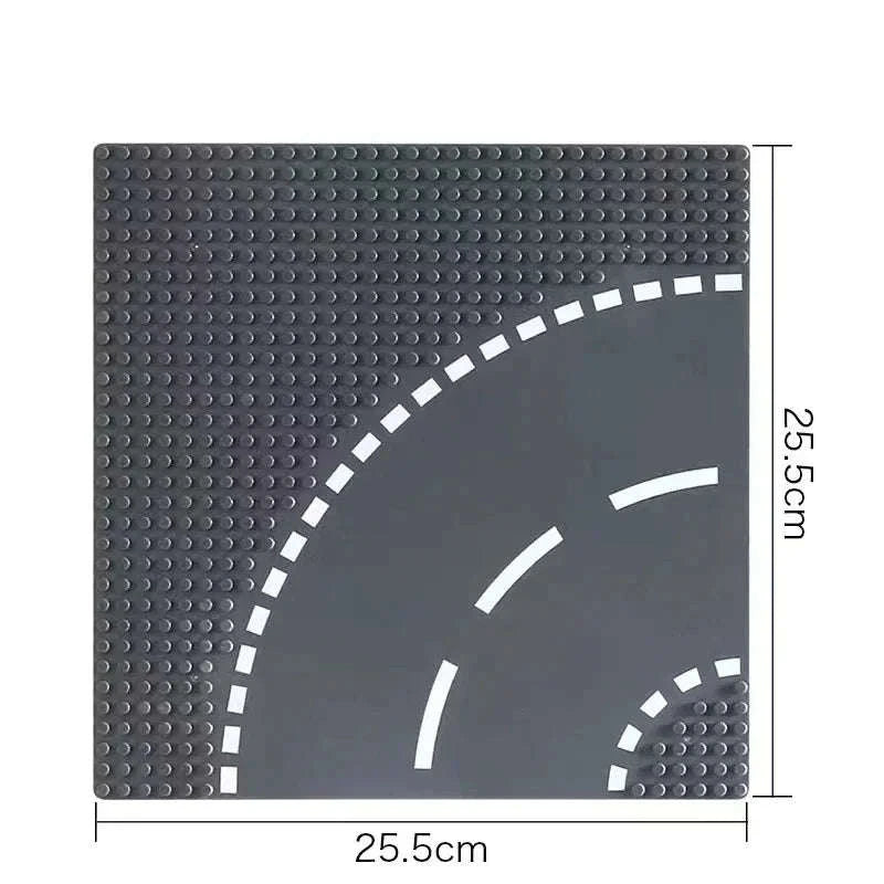 32x32 Building Block Baseplate for Creative City & Road Builds-GREENA