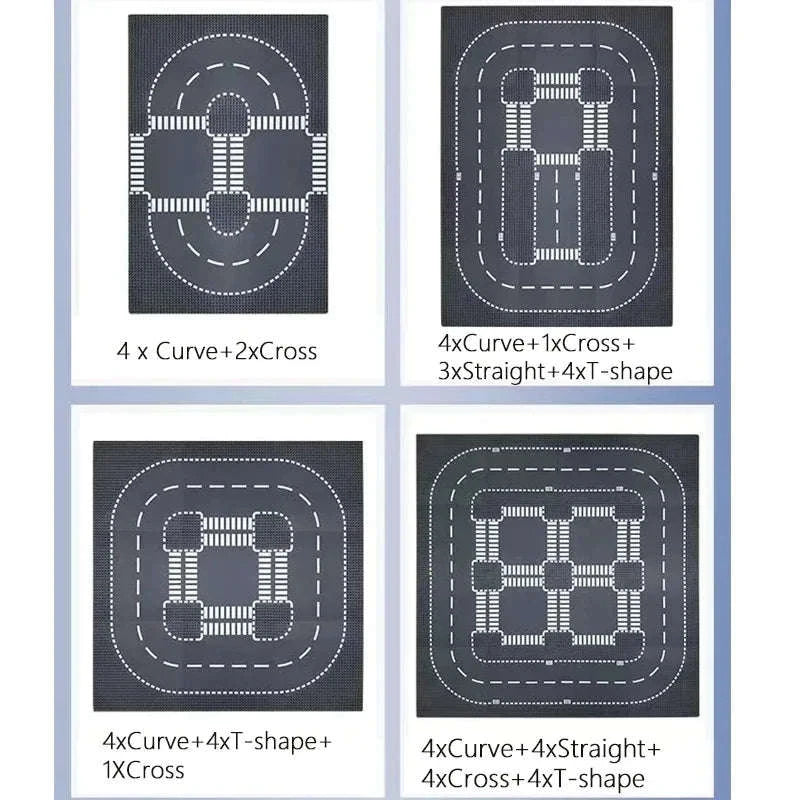 32x32 Building Block Baseplate for Creative City & Road Builds-GREENA