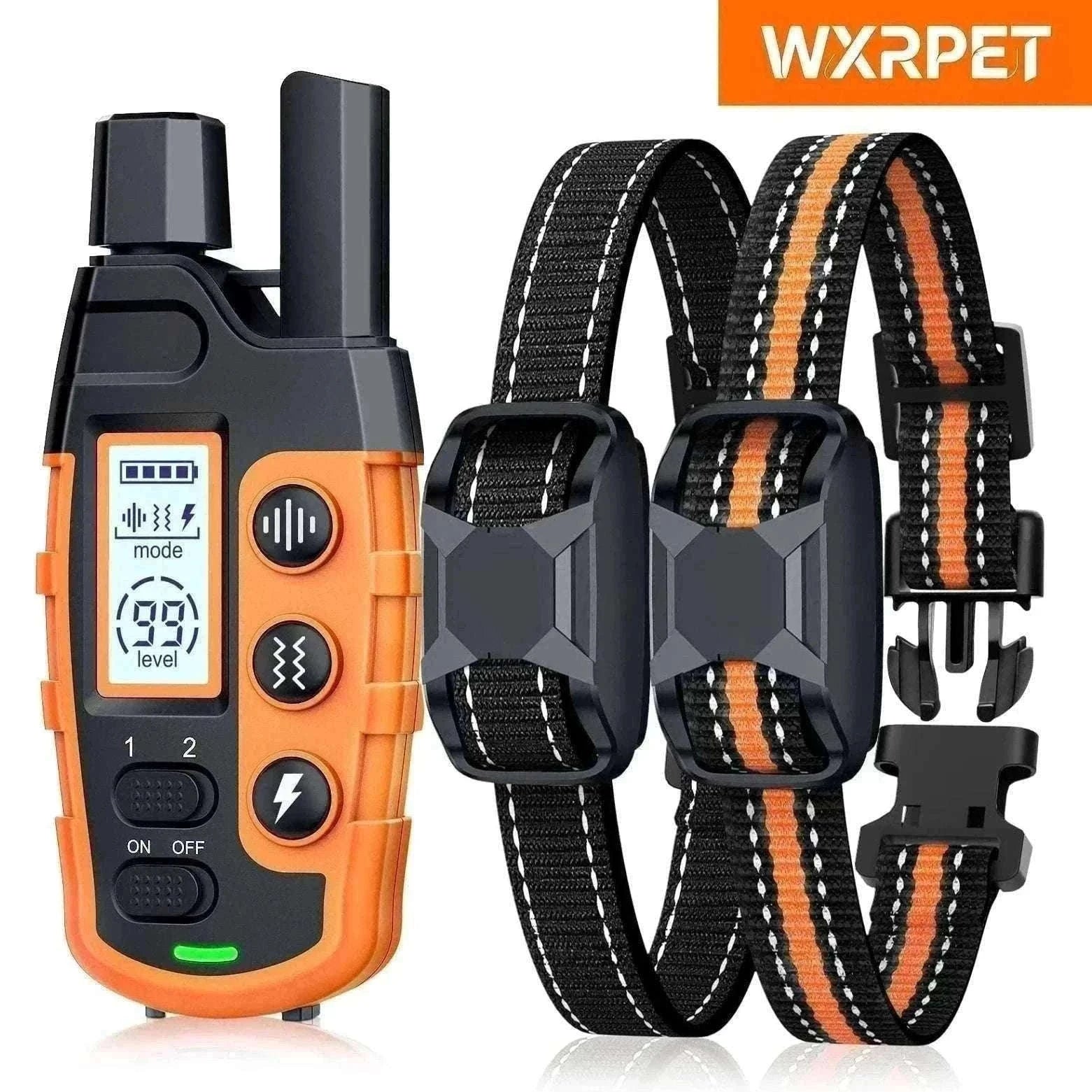 3300ft Remote Dog Training Collar Waterproof with Vibration, Beep & Shock-For 2 Dogs