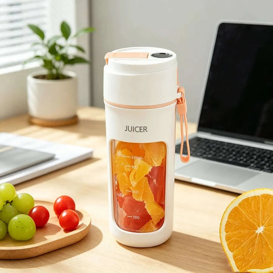 340ml USB Rechargeable Portable Juicer Cup with Leakproof Design-1pc / United States