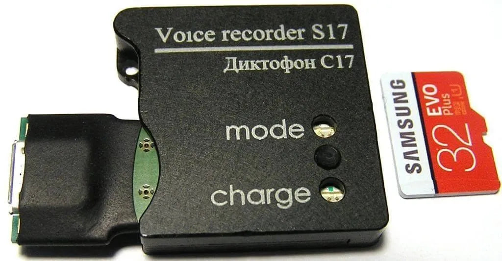 Registratore Vocale Mini Soroka-17E con Batteria da 65h e Memoria da 32GB