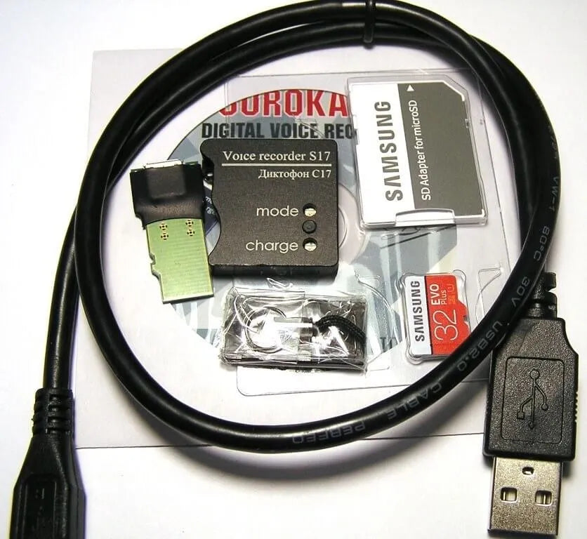 Registratore Vocale Mini Soroka-17E con Batteria da 65h e Memoria da 32GB