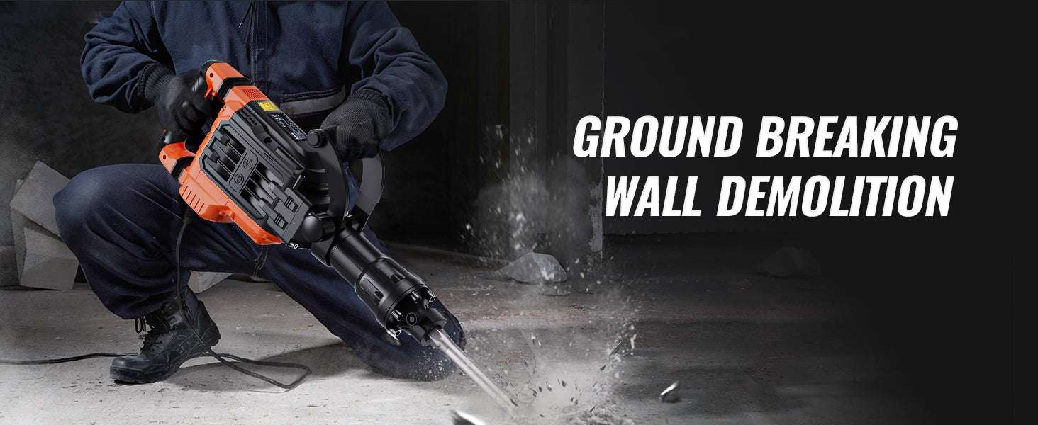 3500W Electric Jack Hammer 60J Concrete Breaker with Chisels-3500W / United States